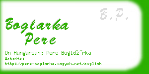 boglarka pere business card